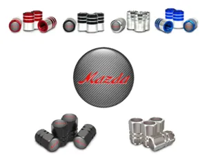 Mazda Cappelli valvola Auto Finish Metallico Stile